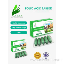 Folic Acid Tablets 0.3/0.8/1g for animal treatment